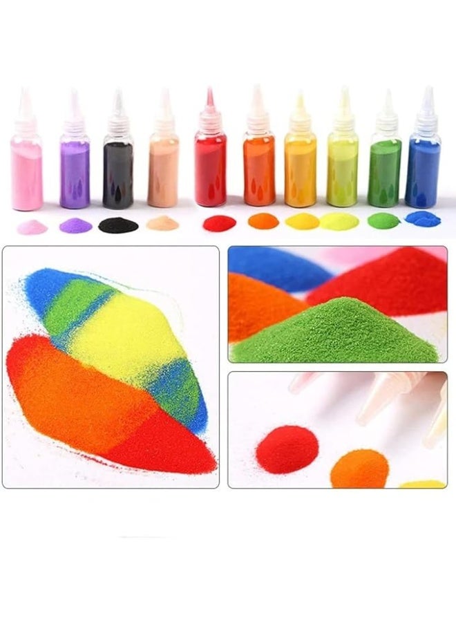 Wish مجموعة 12 قطعة من حرف الرسم بالرمل، أوراق بطاقات، رسم عشوائي، لعب الرمل للأطفال، مجموعات لوحات الرسم، ورق صور يدوي فقاعات، فن الرسم - Image 2